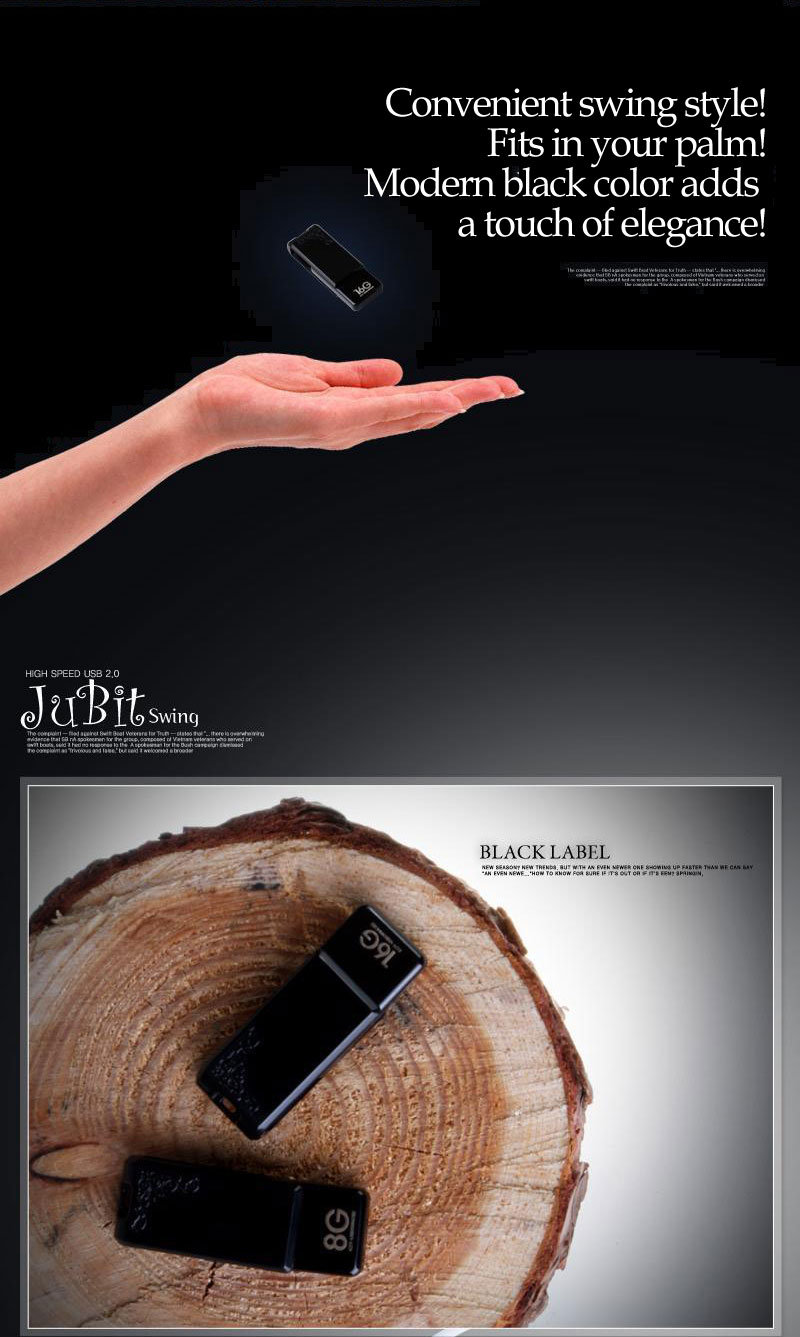 Convenient swing style!Fits in your palm!Modern black color adds a touch of elegance!