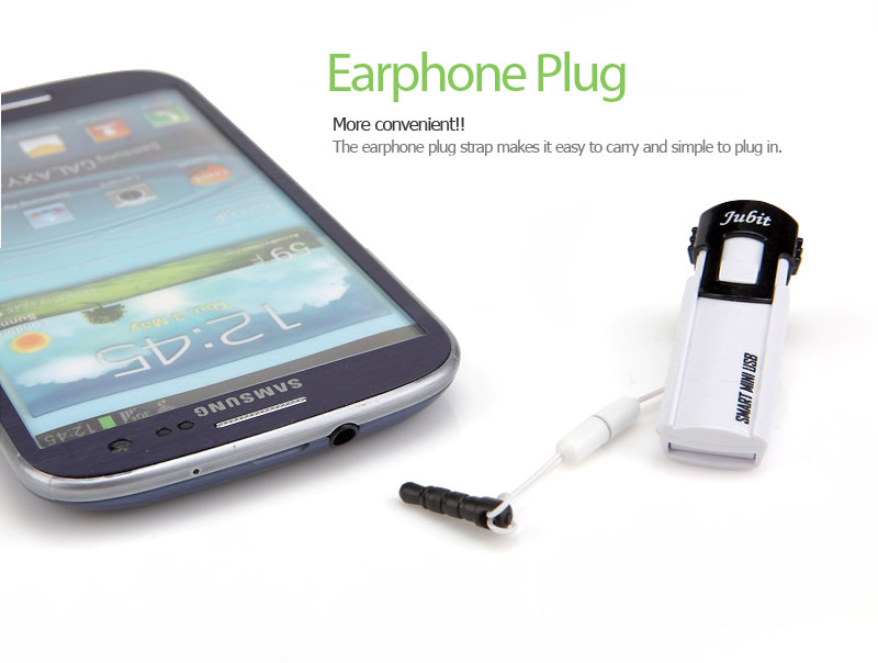 Earphone PlugMore convenientThe earphone plug strap makes it easy to carry and simple to plug in.